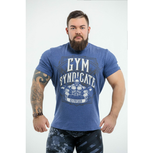 Рашгард DICH: Classic T-Shirt Blue Melanje "Gym Syndicate"