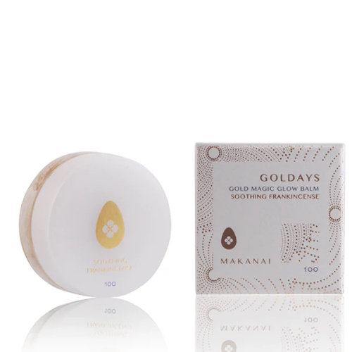 Makanai Gold Magic Glow Balm - органический увлажняющий мульти-бальзам с сусальным золотом